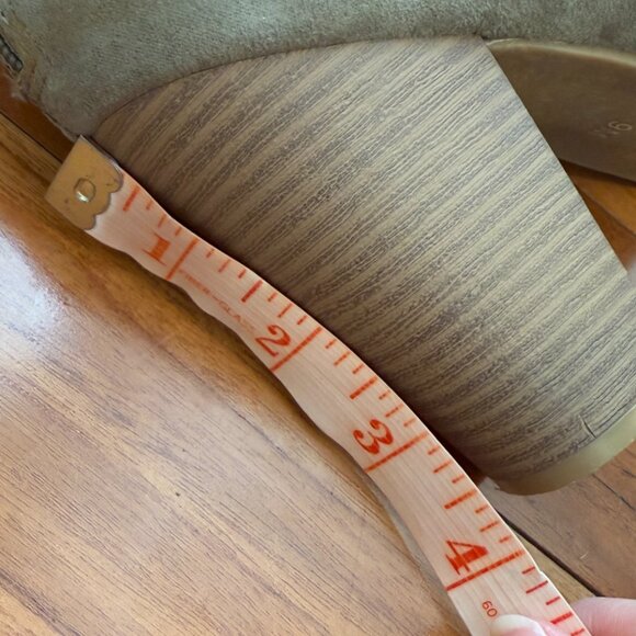 NO BOX Women G By Guess Gallina Caged Open Toe Sandal Heels Olive Green Size 9M - Picture 3 of 8